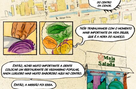 Numa pequena porta, uma grande cozinha no coração da cidade