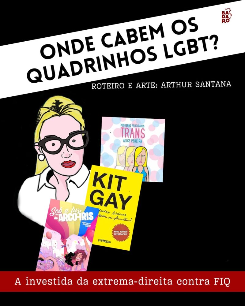 Capa: Onde cabem os quadrinhos LGBT? Roteiro e arte: Arthur Santana