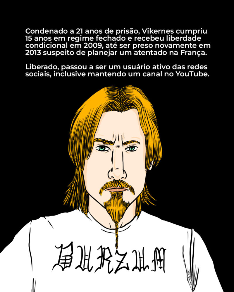 Condenado a 21 anos de prisão, Vikernes cumpriu 15 anos em regime fechado e recebeu liberdade condicional em 2009, até ser preso novamente em 2013 por supostamente planejar um atentado na França. Liberado, passou a ser um usuário ativo das redes sociais.