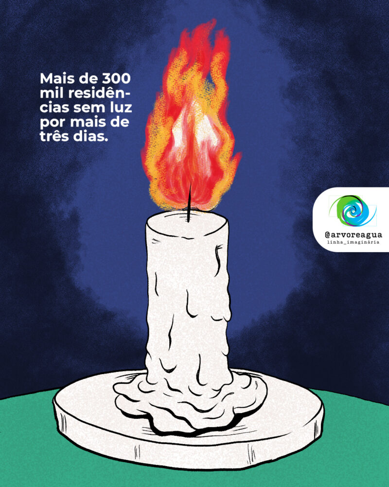 23 bairros (cerca de 300 mil residências) sem luz por mais de três dias.